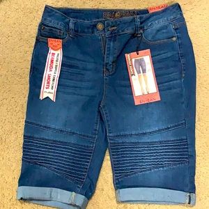 Women stretch jeans shorts